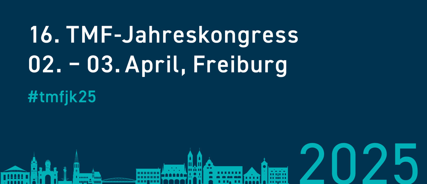 Der 16. TMF-Jahreskongress 2025 am 2. bis 3. April in Freiburg.