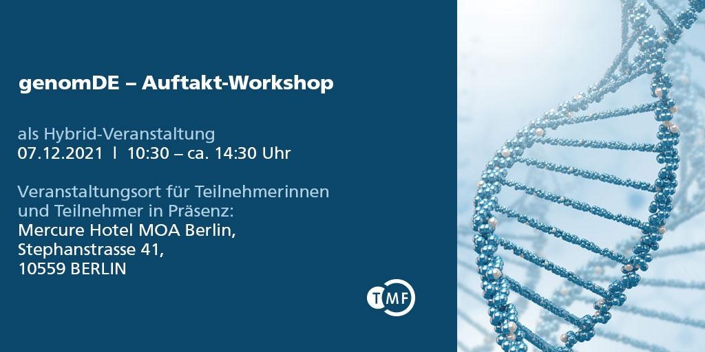 Save the Date: genomDE Auftakt Workshop 2021