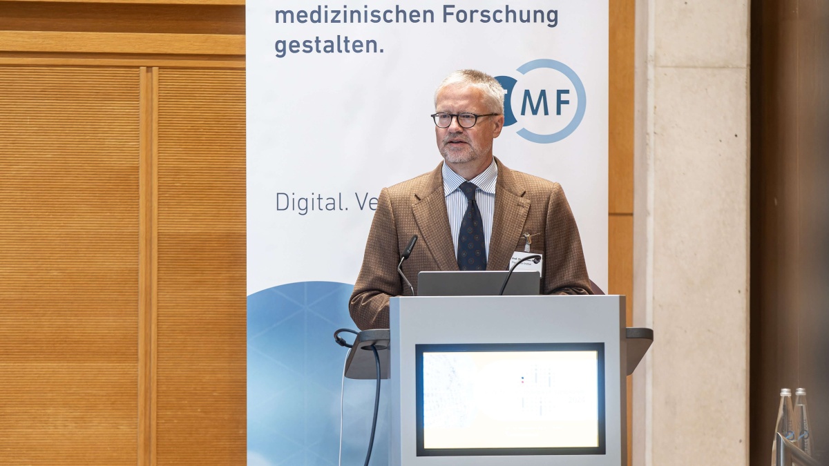 Prof. Dr. Thomas Berlage auf dem Biobanken-Symposium 2024