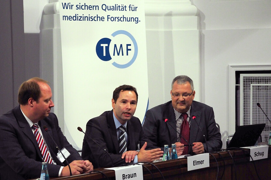 Dr. Helge Braun, Prof. Arno Elmer und Dr. Stephan Schug 