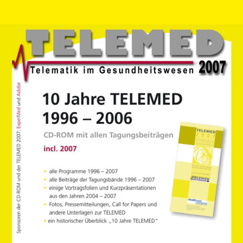 CD-ROM 10 Jahre Telemed 1996