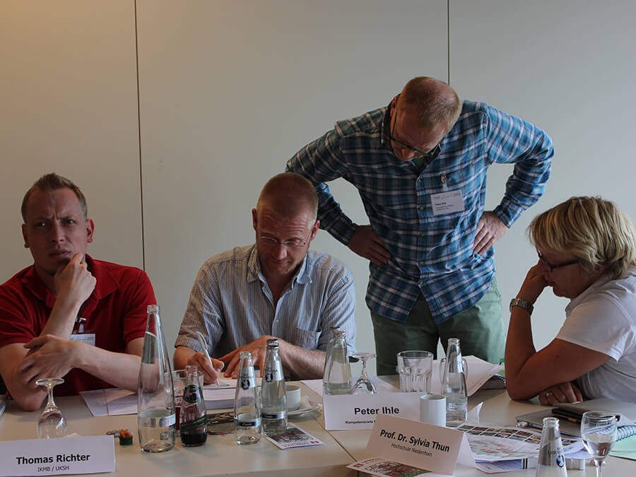 Gruppenarbeit mit Peter Ihle bei der TMF-School 2015