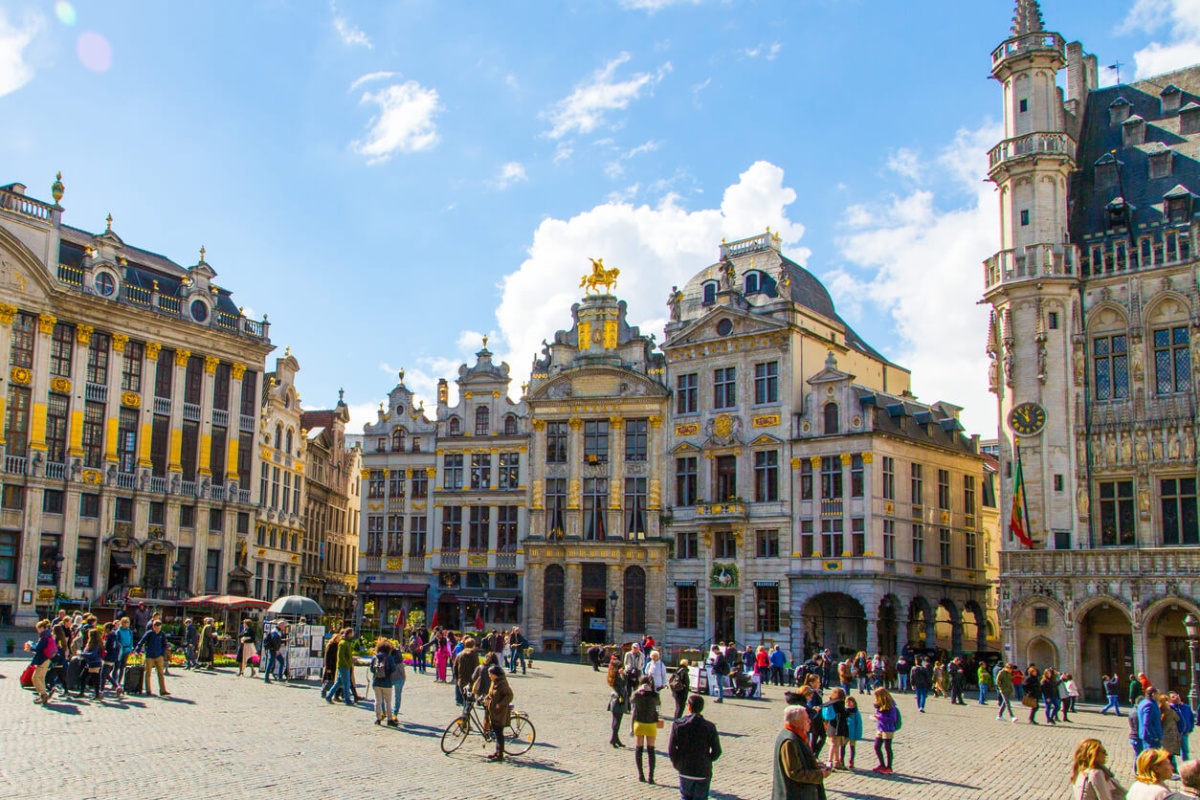 Der Hauptplatz von Brüssel in Belgien, UNESCO-Weltkulturerbe