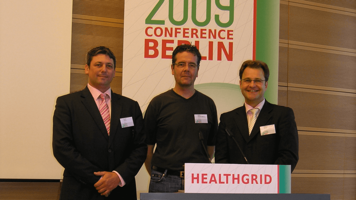 Prof. Dr. Martin Hofmann-Apitius, Yannick Legré und Sebastian Claudius Semler