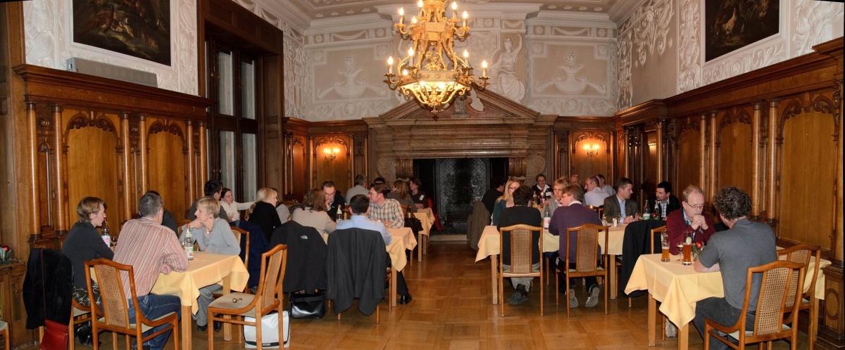 Abendessen im Kaminzimmer 