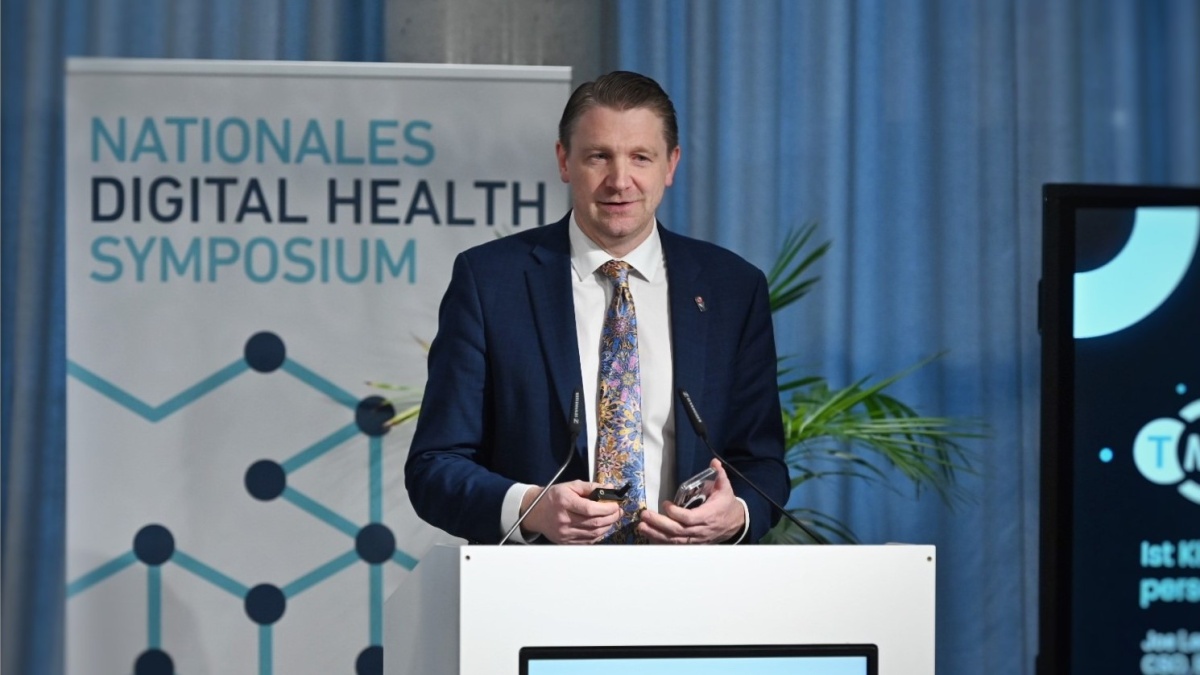 Prof. Dr. Joe Lennerz auf dem Nationalen Digital Health Symposium 2024