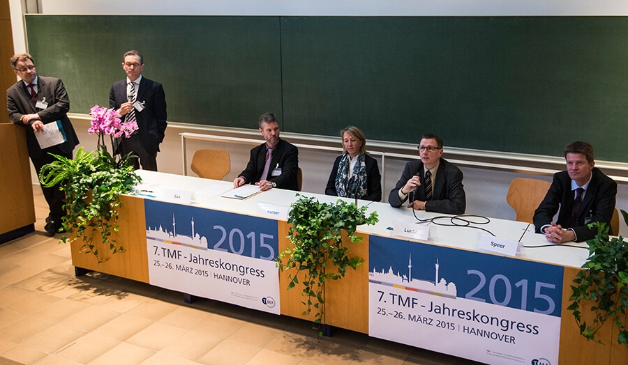 Die Podiumsdiskussion beim TMF-Jahreskongress 2015