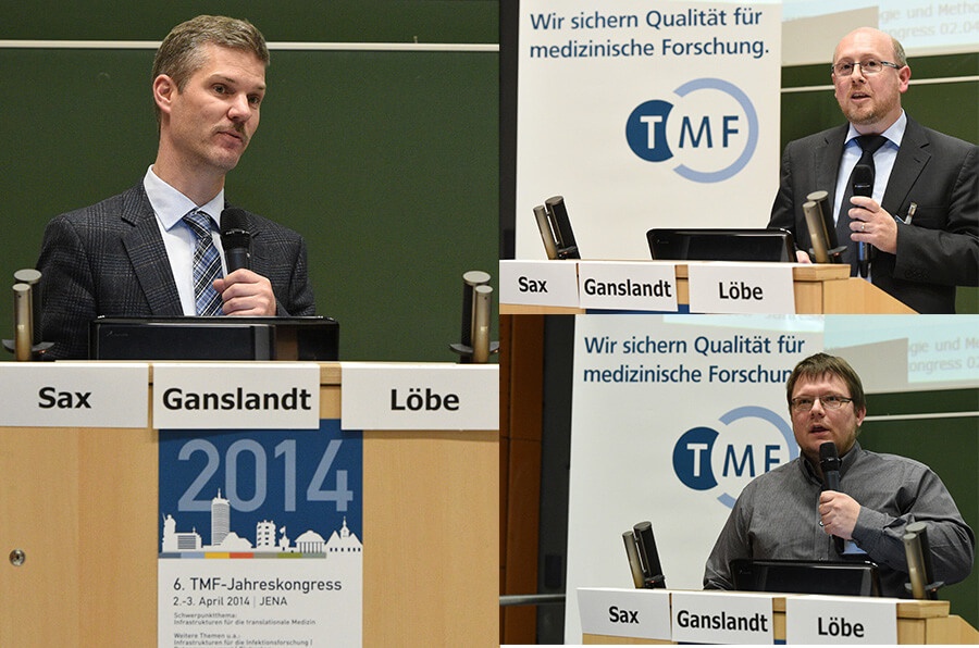 Sax Ganslandt Loebe Collage TMF Jahreskongress 2014