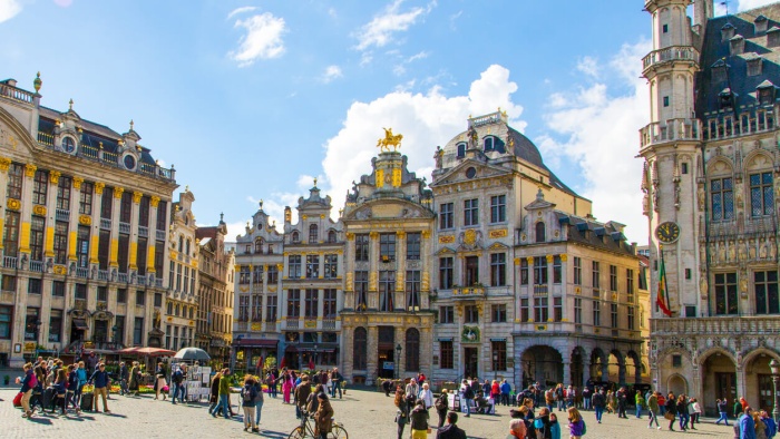 Der Hauptplatz von Brüssel in Belgien, UNESCO-Weltkulturerbe